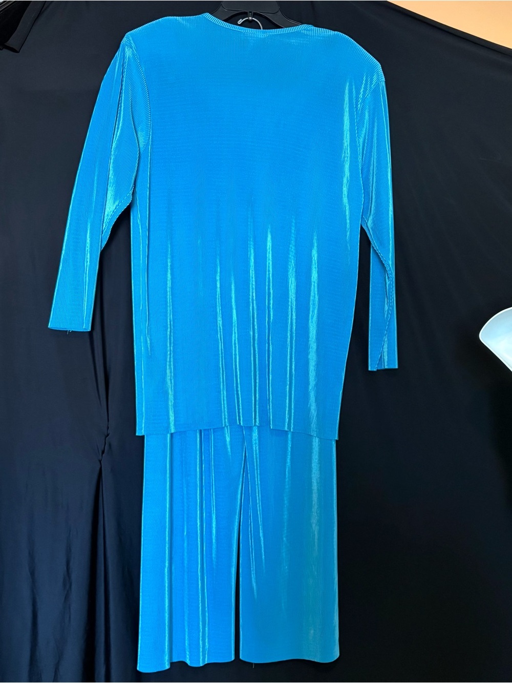 Maxima Bright Blue Wide-Leg Pants & Long Sleeve Top Set - Picture 2 of 6